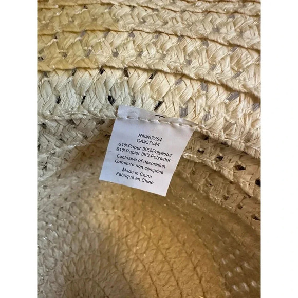 Women’s straw hat with Cheetah bow - Picture 6 of 9